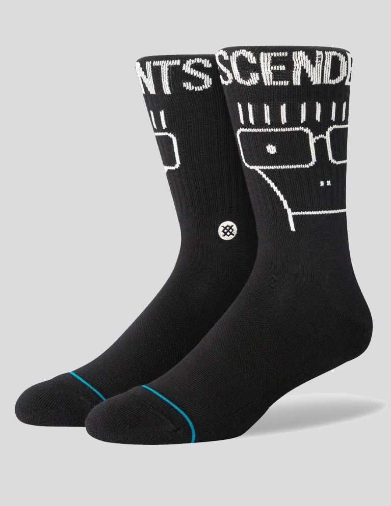 Calcetines STANCE descendents crew socks washed black